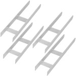 Pied de poteau en h kotarbau� � sceller, support, ancrage en acier galvanis�, 140 mm, lot de 4