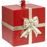 Pied de sapin forme paquet cadeau rouge et dor� - feeric christmas