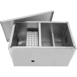 Pi�ge � graisse 400x250x230mm, intercepteur commercial, s�parateur d'huile et d'eaux us�es en acier inoxydable ...