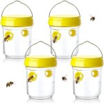 Pi�ges � gu�pes 4 pi�ces, pi�ge � frelons asiatiques, attrape - gu�pes amovible et r�utilisable, pi�ge ...