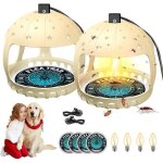 Pi�ges aux puces pour la maison, killer de puces 2 pcs pour la maison, sans produits chimiques, lampe ...