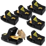 Pi�ge � rats professionnel, 6pcs clips de piege a souris efficace r�utilisables, pi�ge souris avec bo�te ...