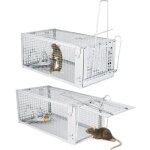 Pi�ge � rats r�utilisable xxl en m�tal pour souris mulots et rongeurs usage int�rieur ext�rieur jardin ...