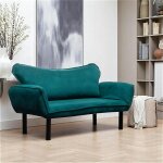 Pier import - banquette - lit bleu canard - ultra - compact, lucca