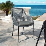 Pier import - chaise de jardin en corde tressée grise grenade Pier import - chaise de jardin en corde tressée grise grenade