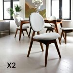 Pier import - chaise médaillon écrue - style moderne (lot de 2) dili Pier import - chaise médaillon écrue - style moderne (lot de 2) dili