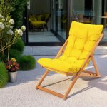 Pier import - chilienne jaune confort - pliante, inclinable sora