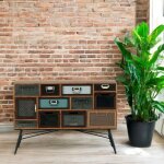 Pier import - commode d'apothicaire 11 tiroirs 1 porte lamphun