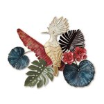 D�coration murale en m�tal oiseau exotique dans jardin