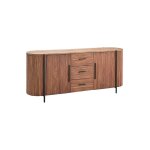 Pier import - enfilade 2 portes côtés arrondis bois naturel trani Pier import - enfilade 2 portes côtés arrondis bois naturel trani