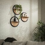 Pier import - etagère murale ronde en bois d'acacia ø 35 cm (lot de 3) melbourne Pier import - etagère murale ronde en bois d'acacia ø 35 cm (lot de 3) melbourne