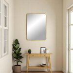 Pier import - miroir rectangulaire moderne avec cadre dor� 50x70 cm seoul
