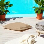 Pier import - pouf coussin de sol extrieur impermable - taupe arta