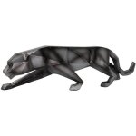 Sculpture moderne panthre gris anthracite 48 cm