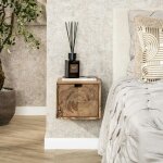 Pier import - table de chevet bois ? 1 tiroir, forme cube melbourne