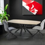 Pier import - table extensible en céramique forme ovale effet bois 140 - 200 cm lombardie Pier import - table extensible en céramique forme ovale effet bois 140 - 200 cm lombardie