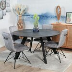 Pier import - table à manger en céramique noire mate forme ronde 140 cm bergame Pier import - table à manger en céramique noire mate forme ronde 140 cm bergame