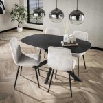 Pier import - table ovale pied central crois 150 cm ralf