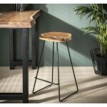 Pier import - tabouret de bar bois massif métal melbourne Pier import - tabouret de bar bois massif métal melbourne