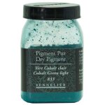 Pigment en poudre - sennelier - vert cobalt clair - pot de 200 ml