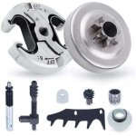 Pignon et embrayage pour husqvarna 345 445 340 450, pignon de chane . 325'' pas 6 dents + tambour d'embrayage ...