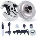 Pignon et embrayage pour husqvarna 345 445 340 450, pignon de cha�ne . 325'' pas 6 dents + tambour d'embrayage ...