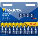 Piles aa, 20 pi�ces, longlife power, alcalines, 1, 5 v, id�ales pour les jouets, les souris sans fil, ...