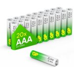 Gp - piles aaa lot de 20 - batteries lr03 alcalines 1, 5v extra Gp - piles aaa lot de 20 - batteries lr03 alcalines 1, 5v extra