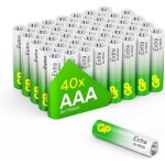 Piles aaa lot de 40 - batteries lr03 alcalines 1, 5v gp extra