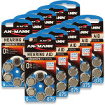 Pile pour appareil auditif ansmann, hearing aid, pr44, taille 675, 60 pi�ces