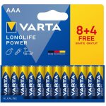 Pile batteries longlife power 1, 5 v aaa lr03 (12 unit�s) - varta