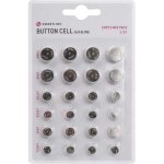 Piles bouton mix smartline, paquet de 24 alcalines (lr41 / lr43 / lr44 / lr621 / lr626 / lr754)