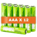 Piles rechargeables aaa lot de 12 - batteries 1, 2v - 100%peakpower