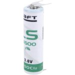 Pile sp�ciale lr6 (aa) lithium saft ls145003pf picots � souder en u 3. 6 v 2600 mah 1 pc(s)