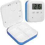Pilulier avec alarmes de rappel, bote  mdicaments portable  4 compartiments avec minuterie, tui ...