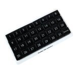 Pilulier mensuel 31 compartiments, 1 par jour, 4 semaines, mois complet, noir Pilulier mensuel 31 compartiments, 1 par jour, 4 semaines, mois complet, noir