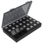 Pilulier mensuel, 4 semaines, 28 jours, grand pilulier, bo�tes � pilules, pilulier avec �tui �tanche ...
