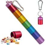 Pilulier semainier, bo�te � medicament portable amovibles, impermable boite � pilules m�tal, pilulier ...