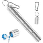 Aougo - pilulier semainier, bote  medicament portable amovibles, impermable boite  pilules mtal, ...