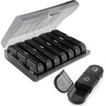 Pilulier semainier matin midi soir, boite semainier medicaments 7 jours 21 compartiments, organisateur ...