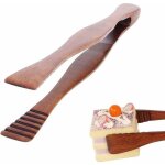 Pinces alimentaires en bois, pince de cuisson en bois, pince grille pain, pince � pain grill�, buffet ...