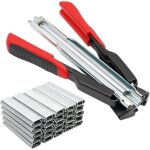 Pince  anneau de cochon outil avec 2500 pice c clips agrafes, pince a grillage avec agrafe pour fixation ...