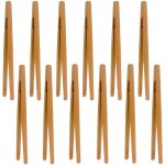 Pinces en bambou?12 pcs pinces de cuisine en bambou pince grille - pain pince  toasts pinces  pain ...