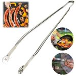 Pince barbecue � roulettes - taille 40cm - pour cuisine, barbecue et plancha, ustensile de cuisine ext�rieure ...