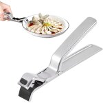 Pince de cuisine anti - br�lure en acier inoxydable, r�sistante � la chaleur et durable, fonctionnement ...