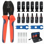 Pince � sertir solaire kit pour c�ble pv 2. 5 / 4 / 6mm�, 6 paires de connecteurs solaires m�le / femelle, ...