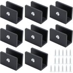 Pinces à verre pour verre, 8 pièces, carrées, en acier inoxydable, pour surfaces planes de 8 à 10 mm, ... Pinces à verre pour verre, 8 pièces, carrées, en acier inoxydable, pour surfaces planes de 8 à 10 mm, ...