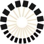 Pinceau mousse (lot de 20) - deux tailles - pinceau eponge avec manche en bois - pinceau tampon peinture ...