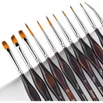 Pinceaux peinture - 11 pi�ces pinceaux professionnels pour les d�tails pour acrylique, aquarelle, miniature, ...