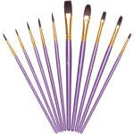 Pinceaux pour peinture � l'huile, 10 pinceaux pour peinture acrylique, pinceaux, cadeaux d'anniversaire ...
